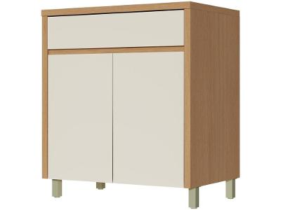 Balcão de Cozinha Nesher 100% MDF 2 Portas 1 Gaveta Condessa