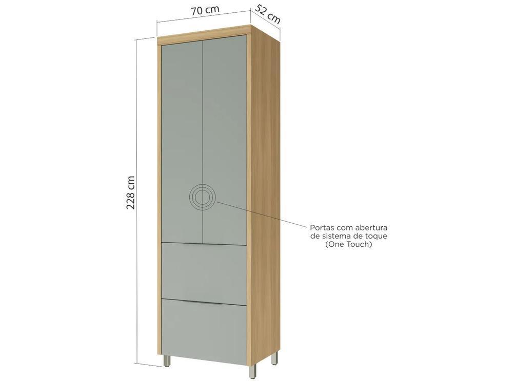 Armário de Cozinha Paneleiro Duplo 2 Portas 2 Gavetões Nesher Marquesa - 3