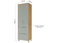 Armário de Cozinha Paneleiro Duplo 2 Portas 2 Gavetões Nesher Marquesa - 3