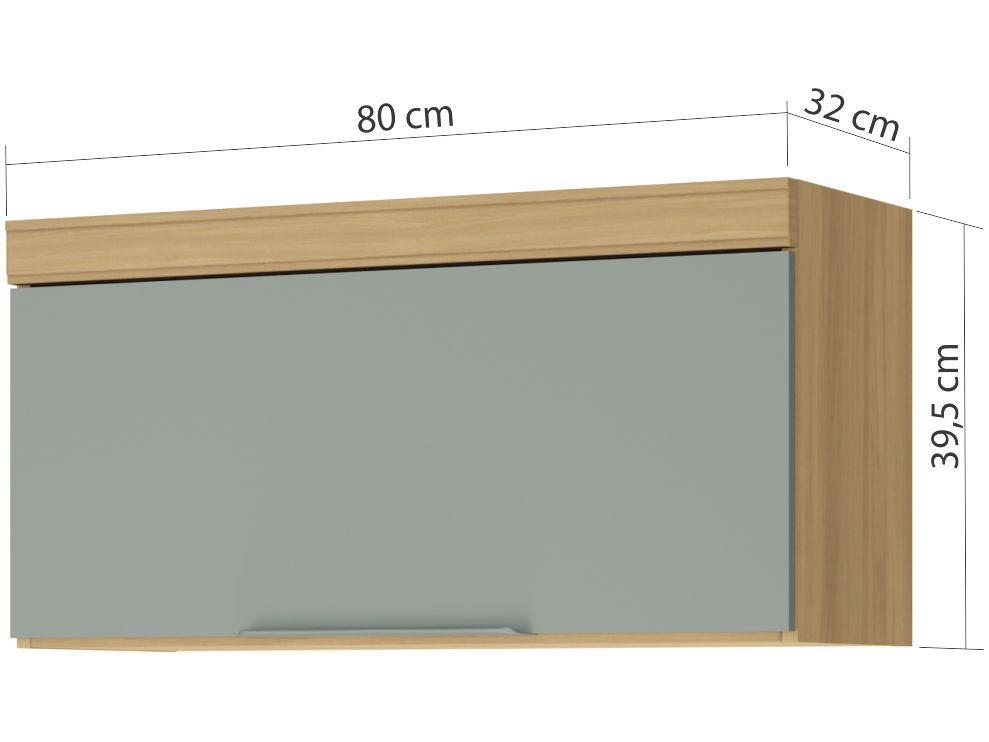 Armário de Cozinha Aéreo MDF Nesher Marquesa 1 Porta 80x39,5cm - 2