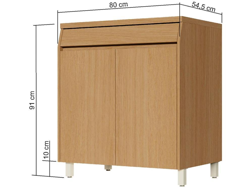 Balcão de Cozinha Nesher 100% MDF 2 Portas 1 Gaveta Simone Mendes - 4