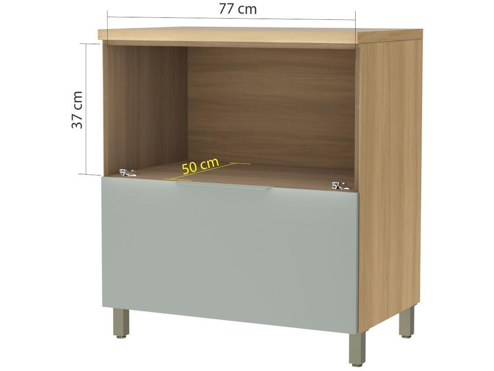 Balcão de Cozinha Nesher 100% MDF 1 Porta 1 Gaveta Marquesa - 2