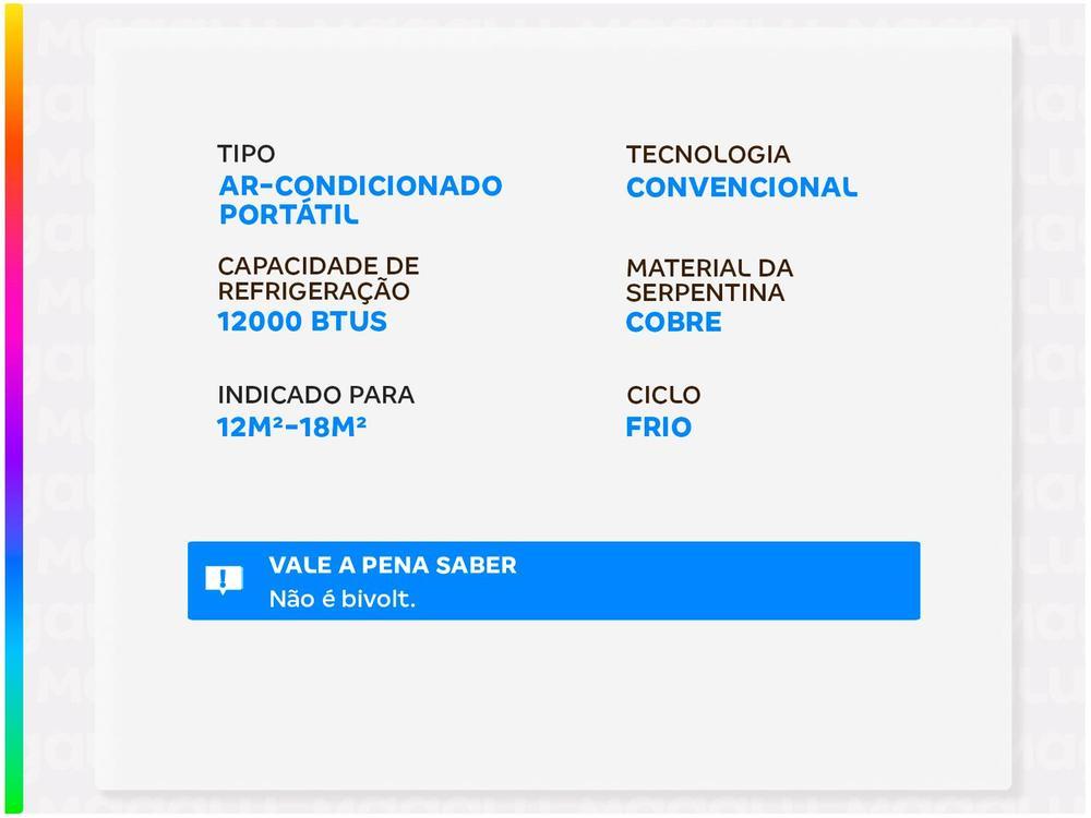 Ar-condicionado Portátil 12.000 BTUs Gree Frio - 3