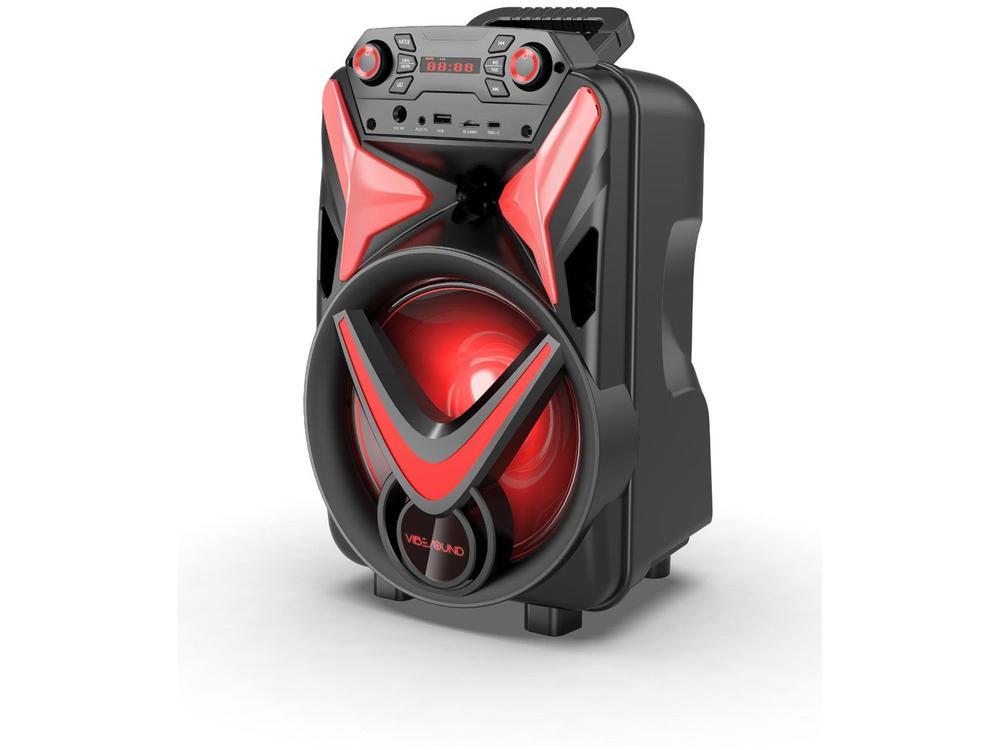 Caixa de Som Amplificada Bluetooth Vivensis Vibe Sound V8 Power 340W USB - 3