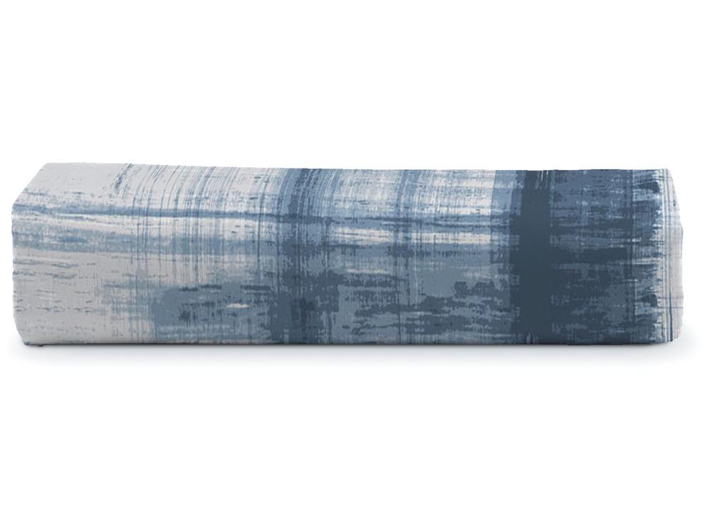 Jogo de Cama Solteiro 100% algodão Camesa 120 fios Super Cotton Linen Azul 2 Peças - 3