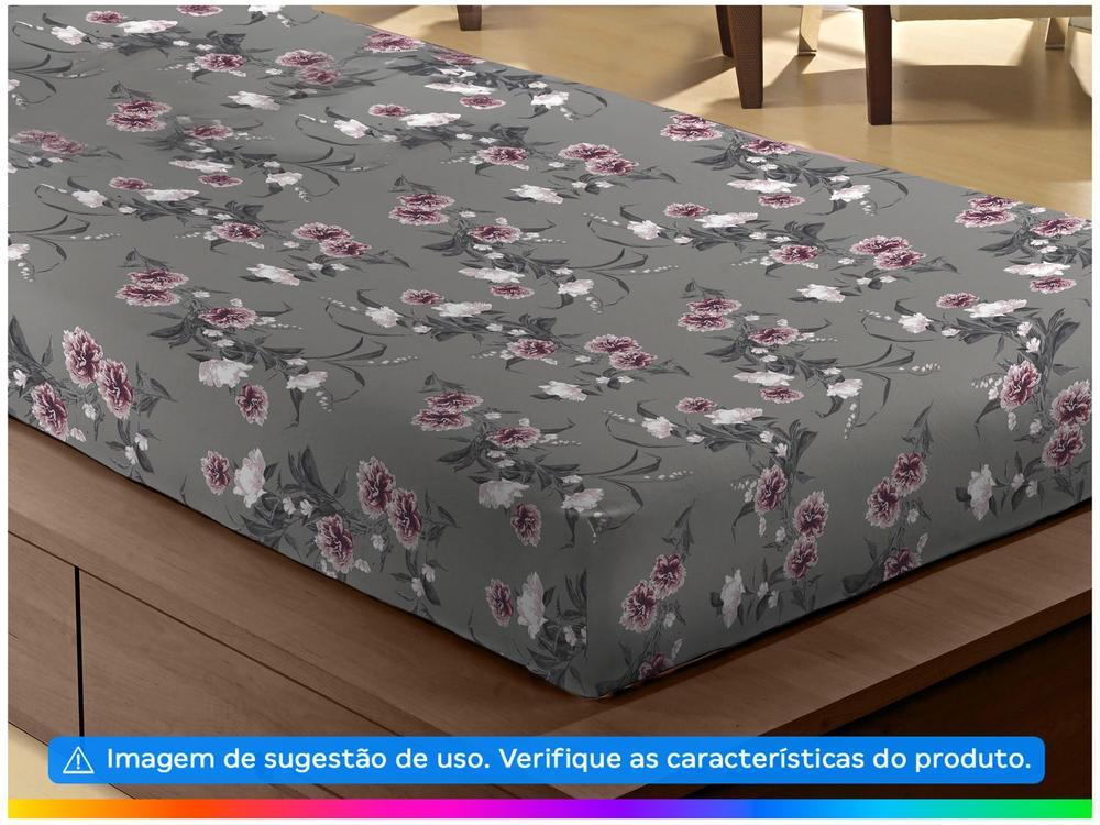 Jogo de Cama Solteiro 100% algodão Camesa 120 fios Super Cotton Vera Cinza 2 Peças - 2