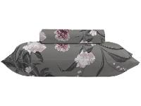 Jogo de Cama Solteiro 100% algodão Camesa 120 fios Super Cotton Vera Cinza 2 Peças - 1