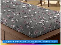 Jogo de Cama Solteiro 100% algodão Camesa 120 fios Super Cotton Vera Cinza 2 Peças - 2