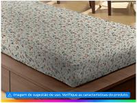 Jogo de Cama Solteiro 100% algodão Camesa 120 fios Super Cotton Botânica Bege 2 Peças - 2