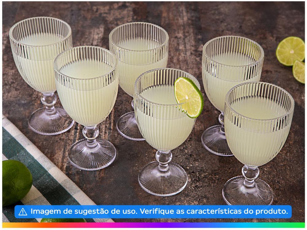 Jogo de Copos de Vidro 350ml 6 Peças Haus Concept Canelado - 2