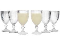 Jogo de Copos de Vidro 350ml 6 Peças Haus Concept Canelado - 1