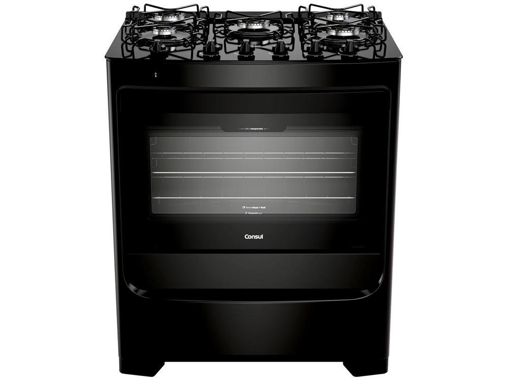 Fogão 5 Bocas Consul Preto CFS5VBE - 1