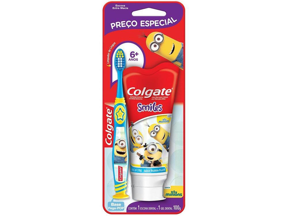 Escova de Dente Infantil Colgate Smiles com Creme Dental 100g - 1
