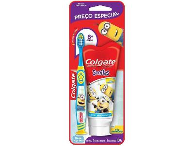 Escova de Dente Infantil Colgate Smiles com Creme Dental 100g