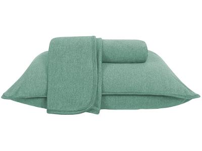 Jogo de Cama Casal Atlântica Mescla Urban Verde Gales 3 Peças