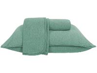 Jogo de Cama Casal Atlântica Mescla Urban Verde Gales 3 Peças - 1