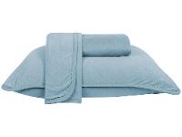 Jogo de Cama Casal Atlântica Mescla Urban Azul Lua 3 Peças - 1