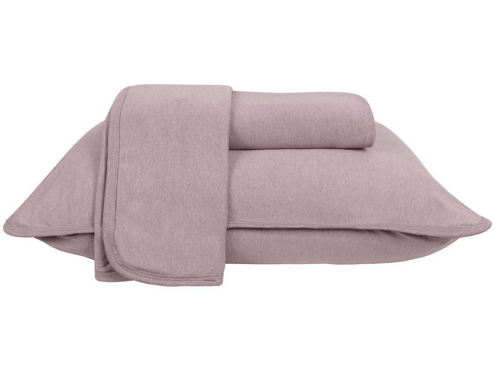 Jogo de Cama Casal Atlântica Mescla Urban Rosa Escuro 3 Peças - 1