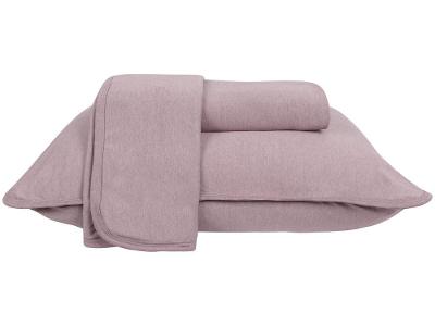 Jogo de Cama Casal Atlântica Mescla Urban Rosa Escuro 3 Peças