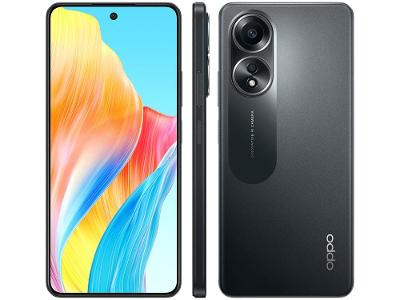 Smartphone OPPO A58 256GB Preto 4G 8GB + 8GB (RAM+) 6,72" Câm. 50MP + Selfie 8MP Dual Chip