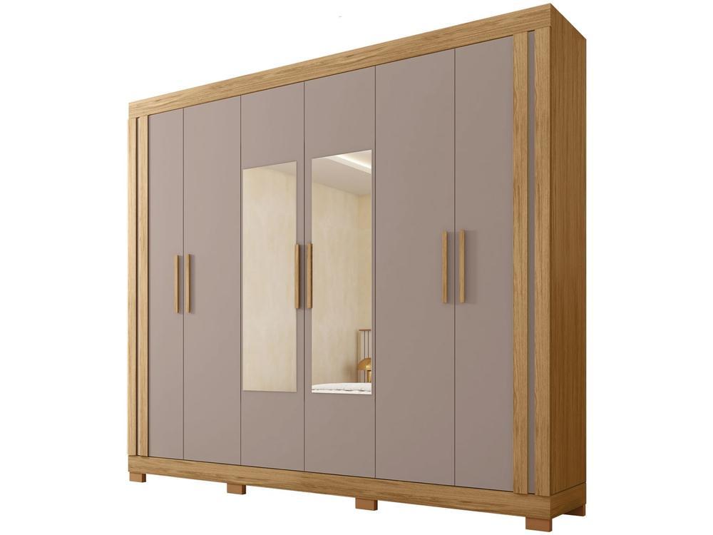 Guarda-roupa de Casal com Espelho 4 Gavetas 6 Portas Caemmun Éden - 6