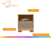 Mesa de Cabeceira Moderno Éden Caemmun - 3