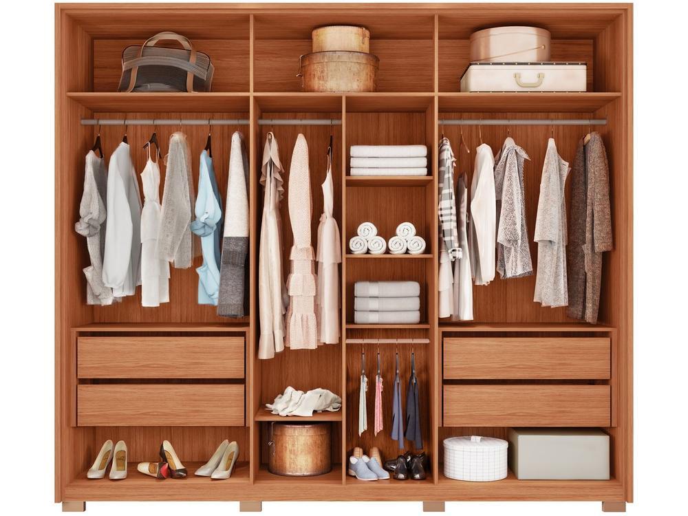 Guarda-roupa Casal 4 Gavetas 6 Portas Caemmun New Comodus - 5