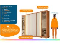 Guarda-roupa Casal 4 Gavetas 6 Portas Caemmun Tela - 3