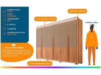 Guarda-roupa Casal 4 Gavetas 6 Portas Caemmun Francis - 2