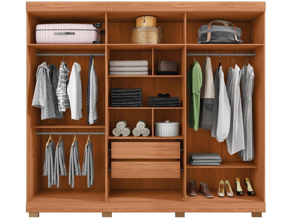 Guarda-roupa Casal com Espelho 4 Gavetas 6 Portas Caemmun Éden - 5