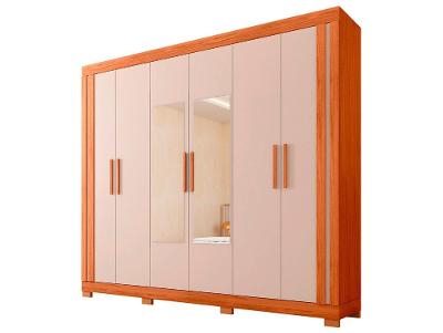 Guarda-roupa Casal com Espelho 4 Gavetas 6 Portas Caemmun Éden