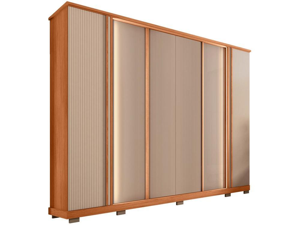 Guarda-roupa Casal 4 Gavetas 6 Portas Caemmun Mestre - 8