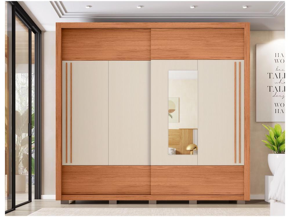 Guarda-roupa Casal com Espelho 4 Gavetas 2 Portas de Correr Caemmun Coliseu - 4