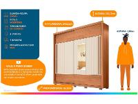 Guarda-roupa Casal com Espelho 4 Gavetas 2 Portas de Correr Caemmun Coliseu - 2