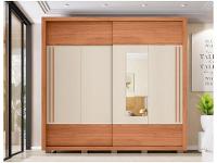 Guarda-roupa Casal com Espelho 4 Gavetas 2 Portas de Correr Caemmun Coliseu