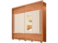 Guarda-roupa Casal com Espelho 4 Gavetas 2 Portas de Correr Caemmun Coliseu - 6