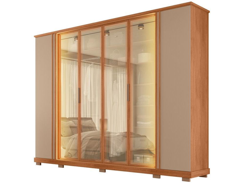 Guarda-roupa Casal 4 Gavetas 6 Portas Caemmun Quinn - 8