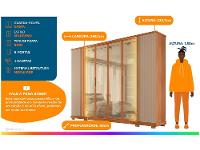 Guarda-roupa Casal 4 Gavetas 6 Portas Caemmun Quinn - 3