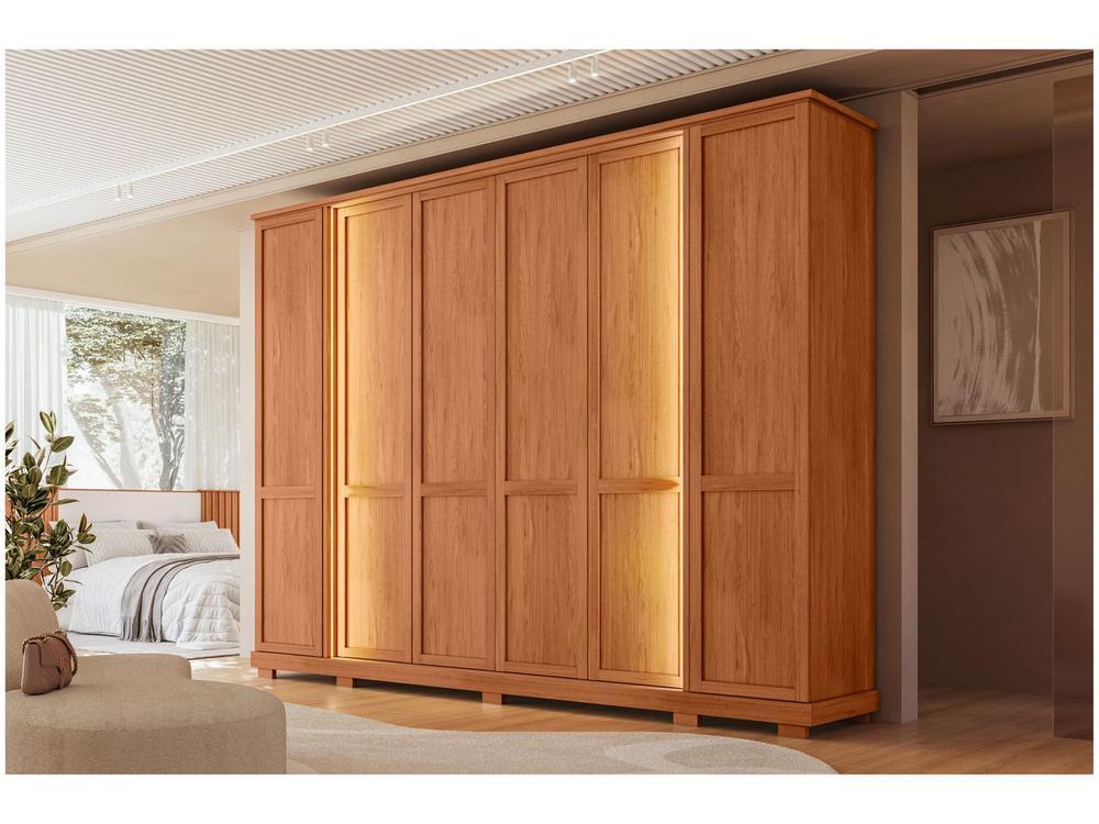 Guarda-roupa Casal 4 Gavetas 6 Portas Caemmun Impression - 1