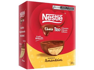 Ovo de Páscoa Nestlé Choco Trio Recheado 200g
