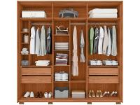 Guarda-roupa Casal com Espelho 4 Gavetas 6 Portas Caemmun Cléo - 5