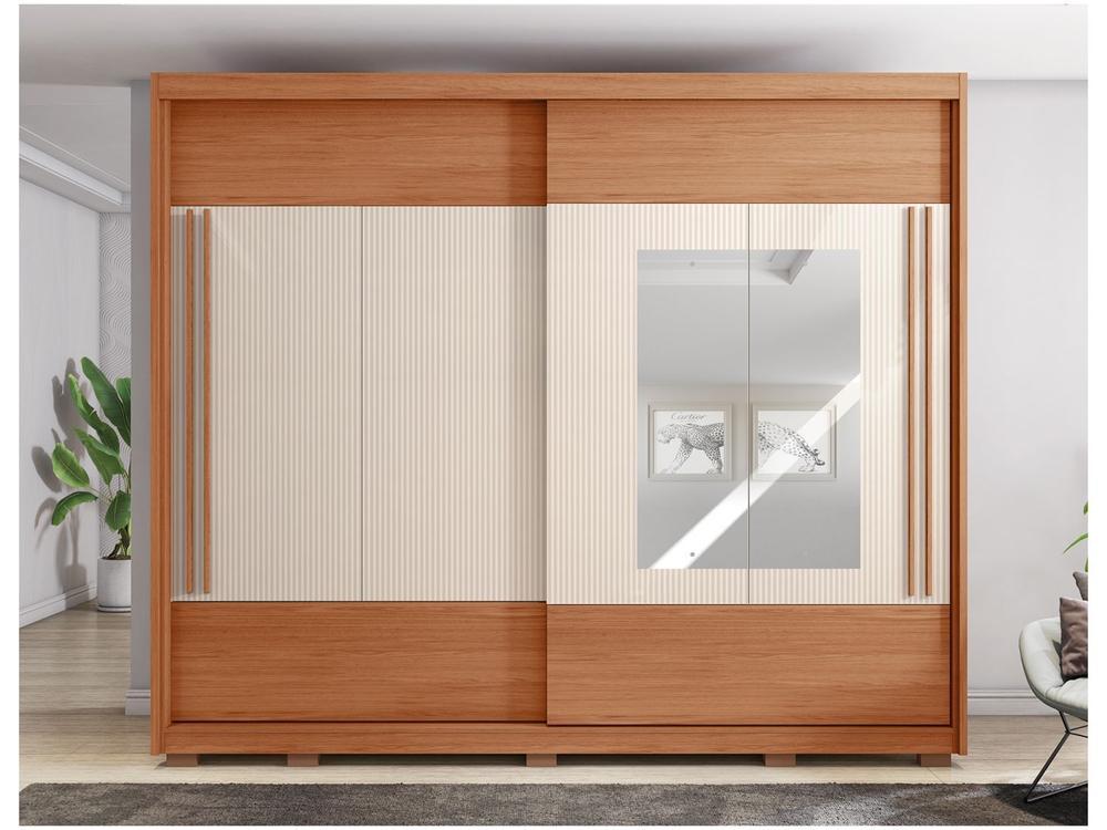 Guarda-roupa Casal com Espelho 4 Gavetas 2 Portas de Correr Caemmun Coliseu - 4