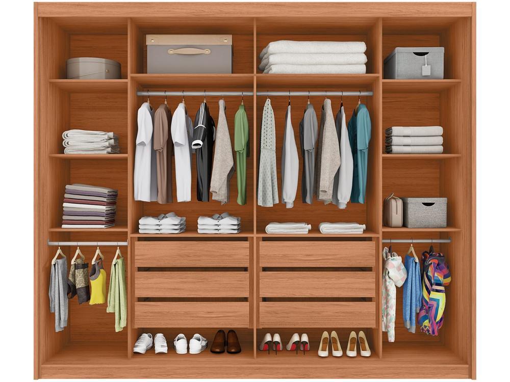 Guarda-roupa Casal com Espelho 4 Gavetas 2 Portas de Correr Caemmun Coliseu - 5