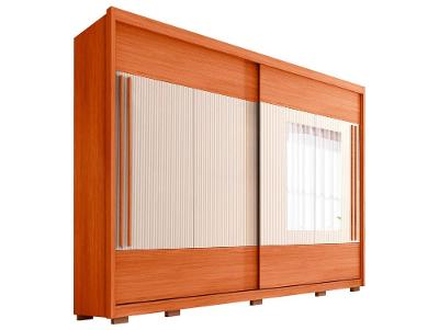 Guarda-roupa Casal com Espelho 4 Gavetas 2 Portas de Correr Caemmun Coliseu