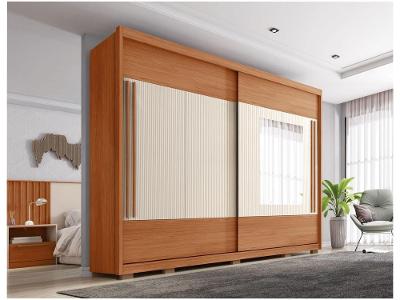 Guarda-roupa Casal com Espelho 4 Gavetas 2 Portas de Correr Caemmun Coliseu