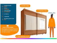 Guarda-roupa Casal com Espelho 4 Gavetas 2 Portas de Correr Caemmun Coliseu - 2