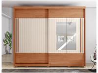 Guarda-roupa Casal com Espelho 4 Gavetas 2 Portas de Correr Caemmun Coliseu