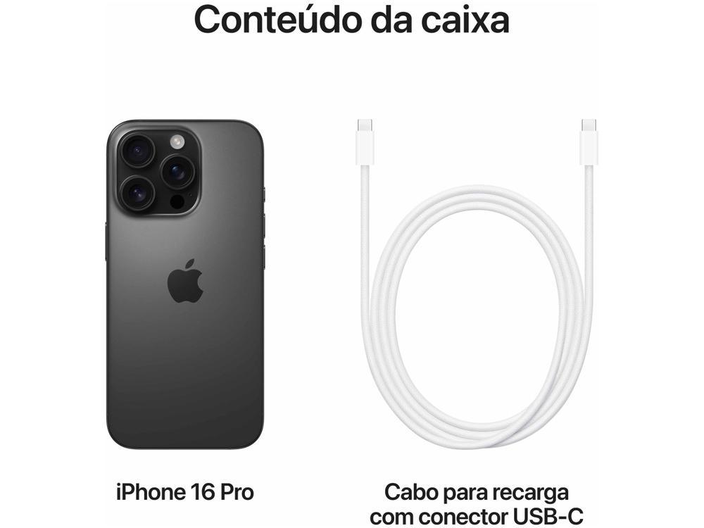 Apple iPhone 16 Pro 128GB Titânio Preto 6,3" 48MP iOS 5G - 9