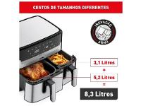 Air Fryer Arno Air Fry Dual AFD2 com Timer Inox 8,3L