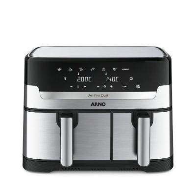 Fritadeira sem Óleo Airfryer Arno Dual 8,3L Preto e Inox Digital 1800W AFD2